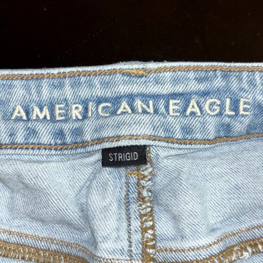 American Eagle Strigid Mom Jeans Light Wash Size 8 Soft Grunge Tumblr Girl - Picture 3 of 7
